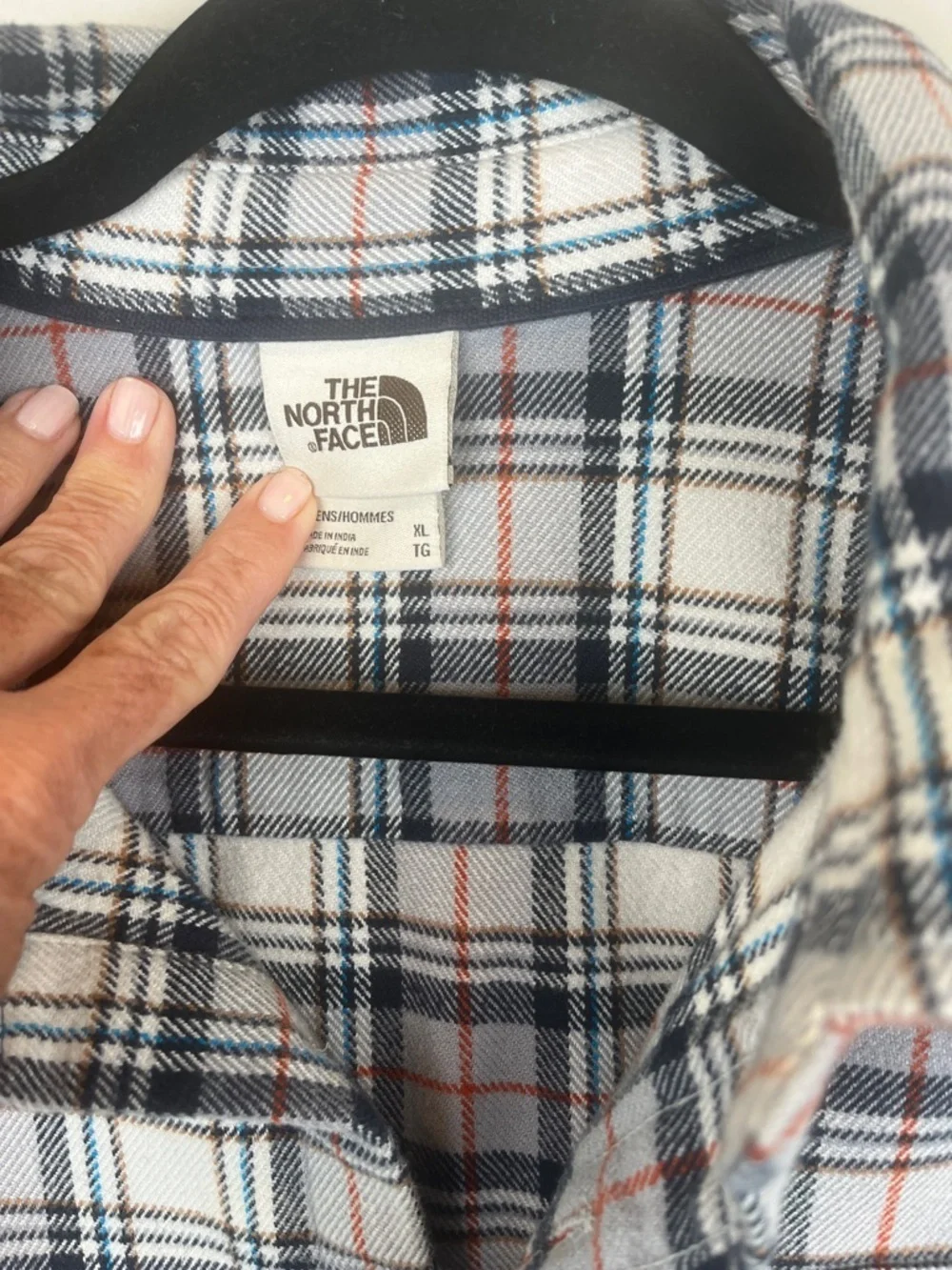 The North Face Arroyo Flannel Plaid Button-Down Shirt Blue Gray Men's Size  XL